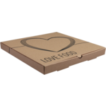  Pizza box, Americano Love Food, corrugated cardboard, 32x32x3cm, americano, brown 